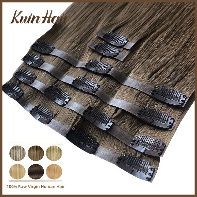 Seamless Clip In Hair Extensions Human Hair - Gerade unsichtbare PU-Clip-in-Haarverlängerungen für den ganzen