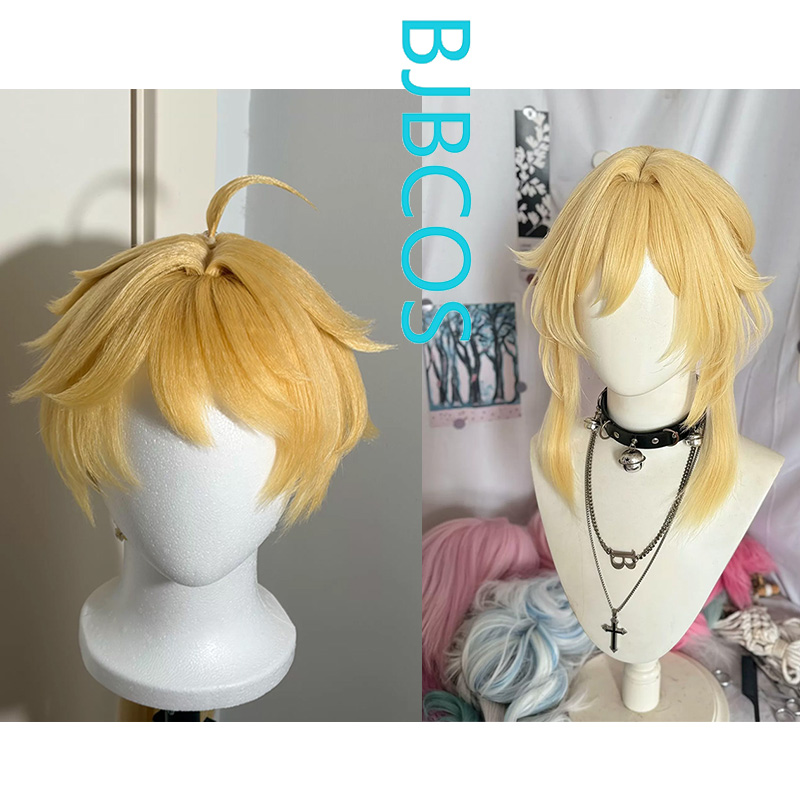 Synthetic Wigs - [Stylisierte Perücke] Lumine/Aether Cosplay-Perücken, Spiel Genshin