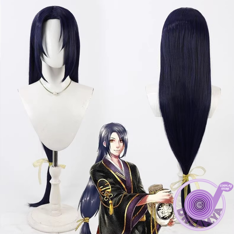 Synthetic Wigs - Jiroutachi Cosplay-Perücke, Touken Ranbu, Marineblau, langes