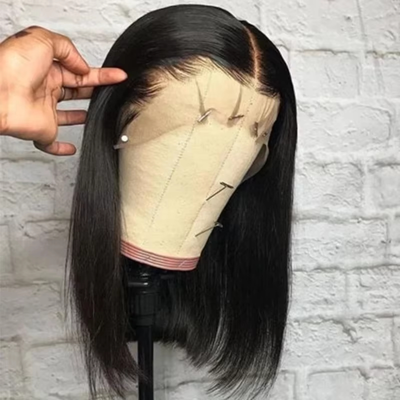 Pre Parted 13X4 Lace Front Bob Wig - 13x6 Kurzer Bob, glattes brasilianisches Haar,