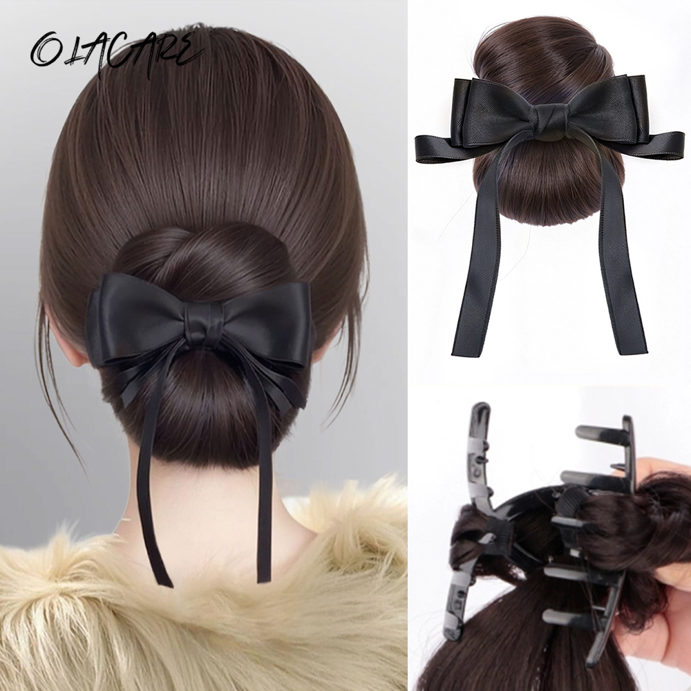 Claw Clip Messy Bun Hair Piece - Synthetische Schleife Haarklammer Chignon Messy Bun
