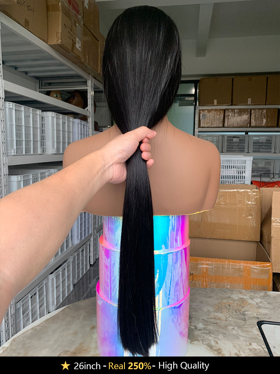 Glueless Wear And Go Human Hair Wig - 13x4 Lace Frontal 100% Echthaar-Perücken, vorgezupft,