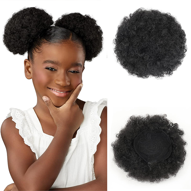 Drawstring Afro Curly Puff Ponytail - Synthetischer Afro Puff Kordel zug Pferdes