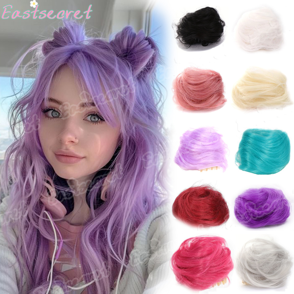 Claw Clip Messy Bun Hair Piece - EAST Damen-Haarknoten, synthetischer, lockiger Chignon, Ombre-Haarknoten,