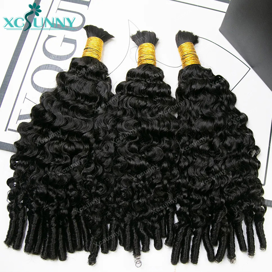 Water Wave Bulk Human Hair For Braiding - Wasserwellen-Boho-Zöpfe aus Echthaar, lose Haarsträhnen zum