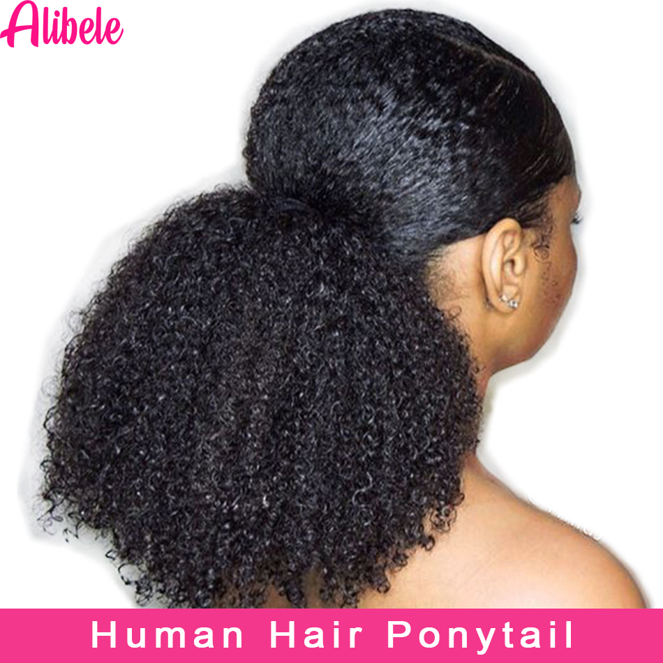 Seamless Clip In Hair Extensions Human Hair - Alibele Mogolian Afro verworrene lockige Kordel