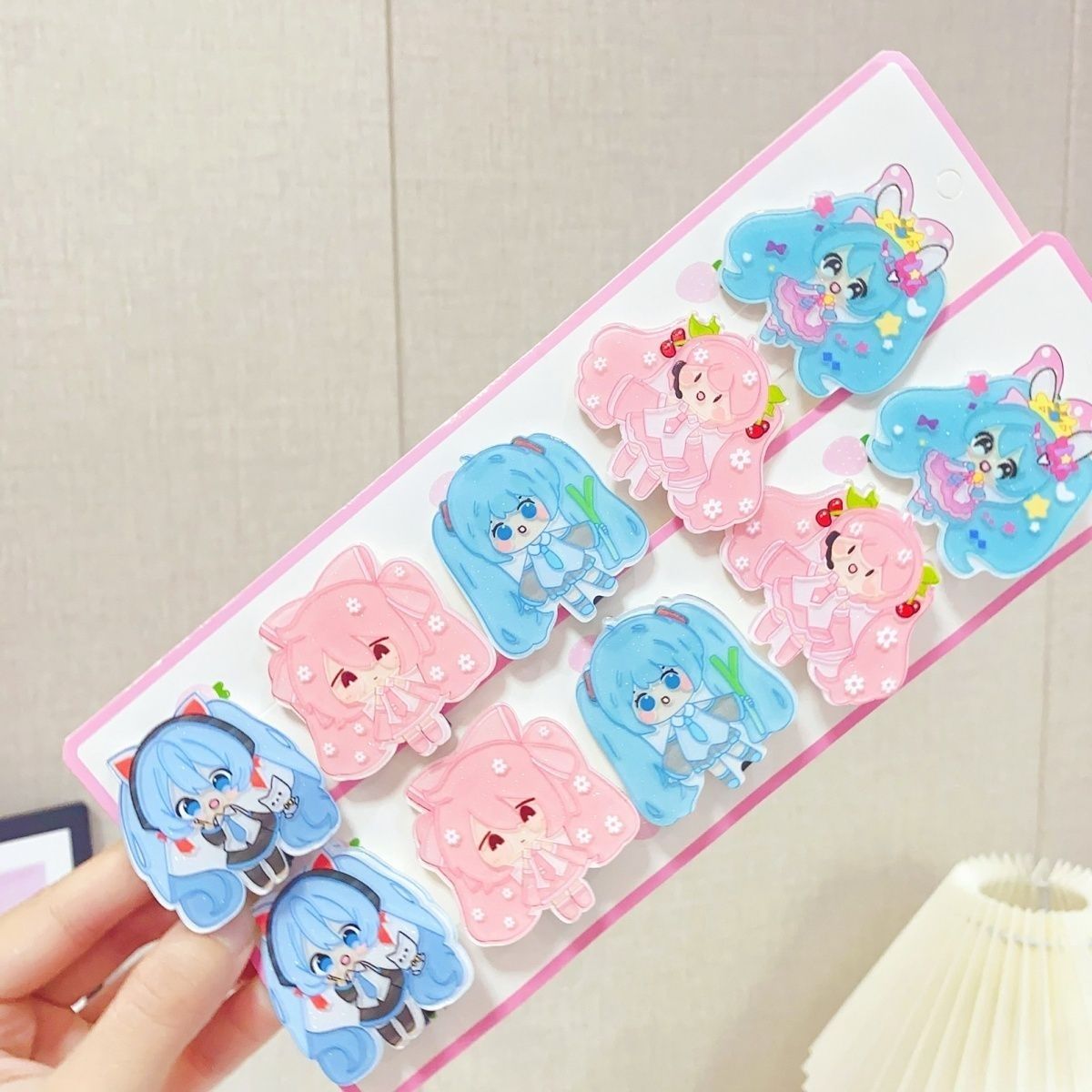 Hair Bundles - Hatsune Miku Cartoon-Haarspange, seitliche Haarspange, niedliche