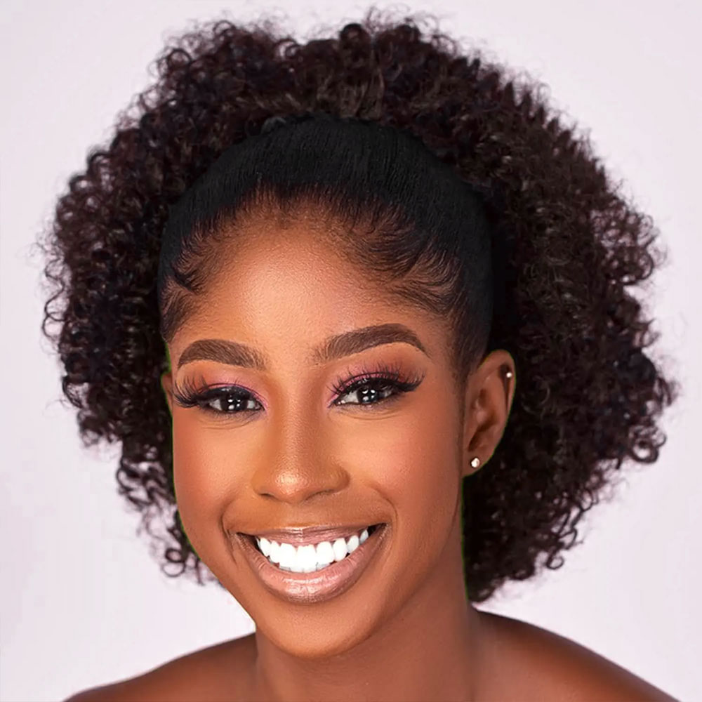 Drawstring Afro Curly Puff Ponytail - Afro Puff Kinky Curly Drawstring Pferdeschwanz-Verlängerung