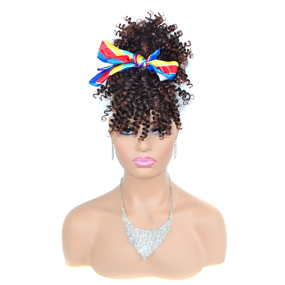 Drawstring Afro Curly Puff Ponytail - Afro Kinky Curly Puff Pferdeschwanz-Haarknoten mit