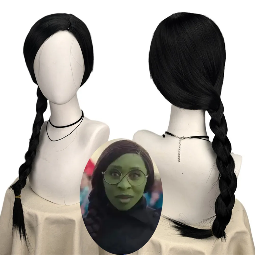 Synthetic Braided Wigs For Black Women - Böse Elphaba-Perücken für Damen und Mädchen,