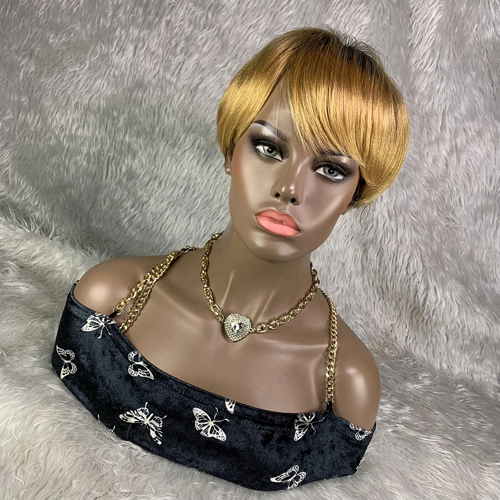 Short Pixie Cut Wig Human Hair Cheap - 8 Zoll kurze Remy-Haarperücke, brasilianische gerade