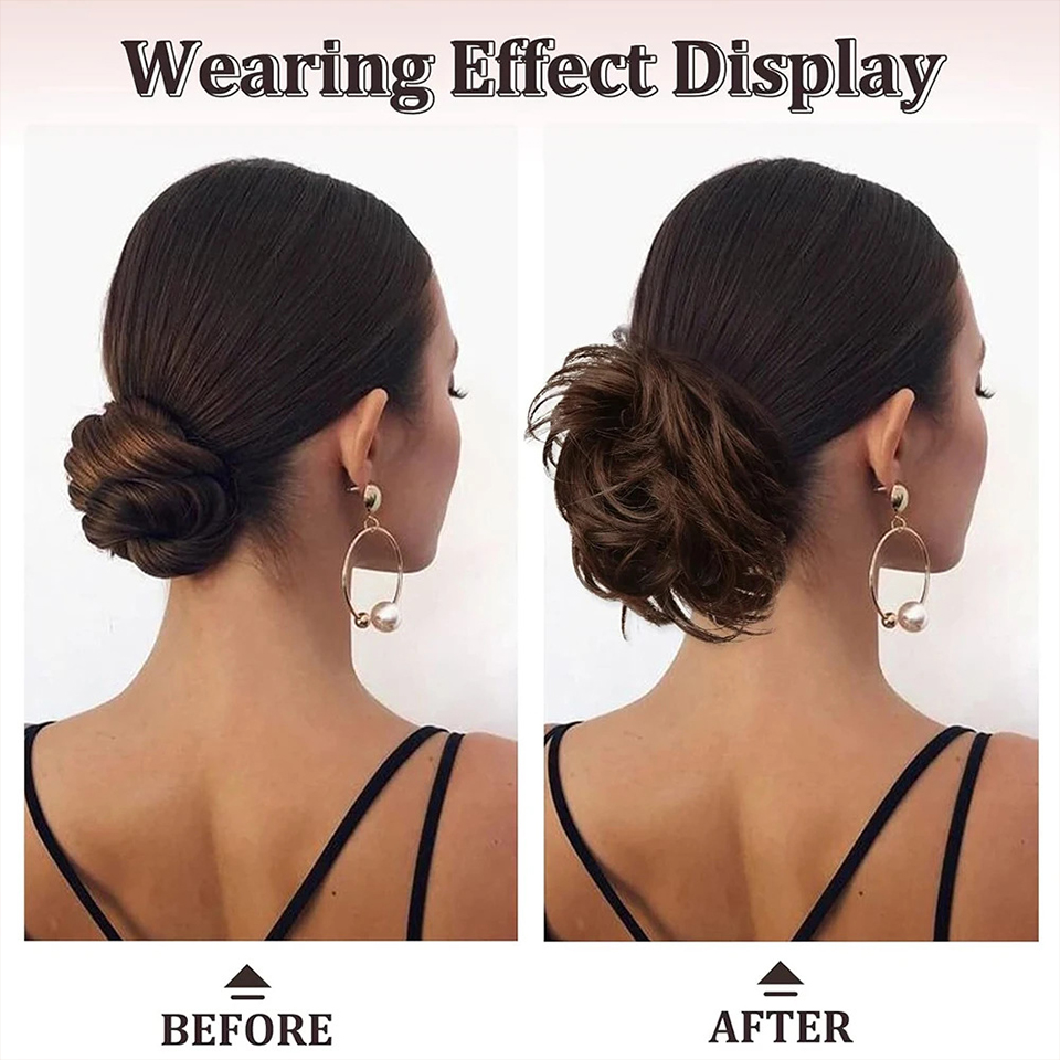 Ost synthetische Chignon chaot – Claw Clip Messy Bun Hair Piece Bewertung und Preis