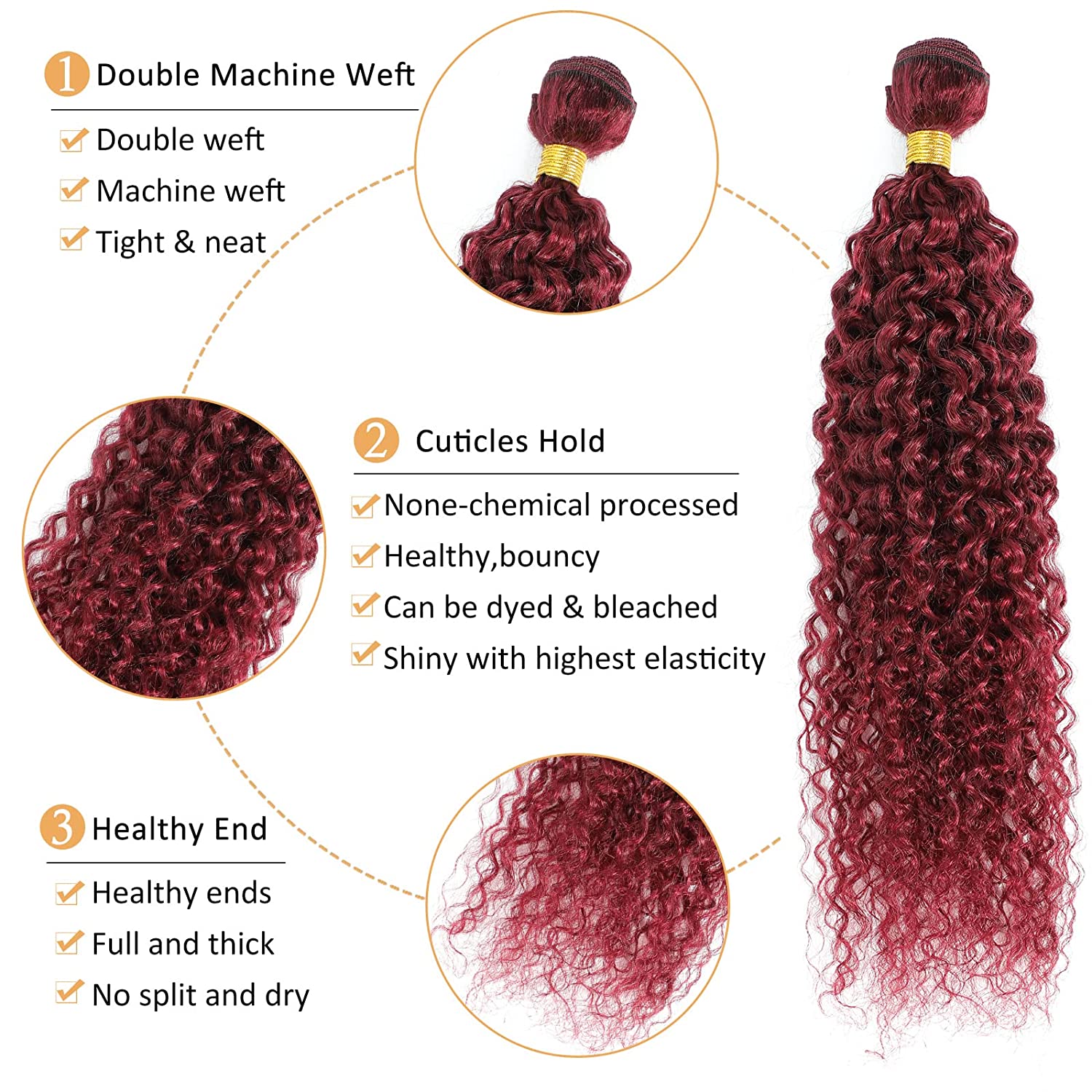 12A Wasserwellen-Haarbündel mi – Deep Wave 3 Bundles With Closure Bewertung und Preis