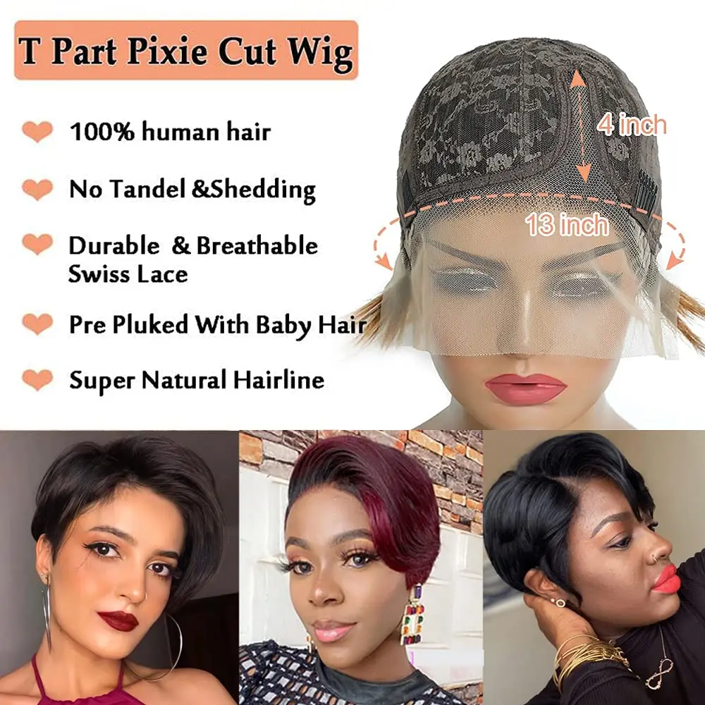 Kurze Pixie-Schnitt-Echthaar-P – Short Pixie Cut Wig Human Hair Cheap Bewertung und Preis
