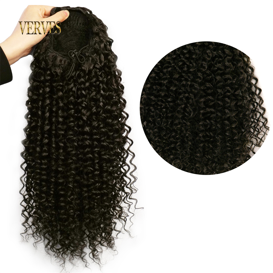 VERVES Synthetischer Kordelzug – Drawstring Afro Curly Puff Ponytail Bewertung und Preis
