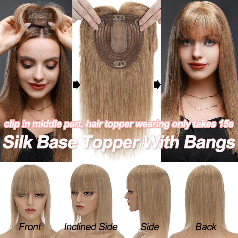 Frauen Toupet Seide Basis Topp – Seamless Clip In Hair Extensions Human Hair Bewertung und Preis