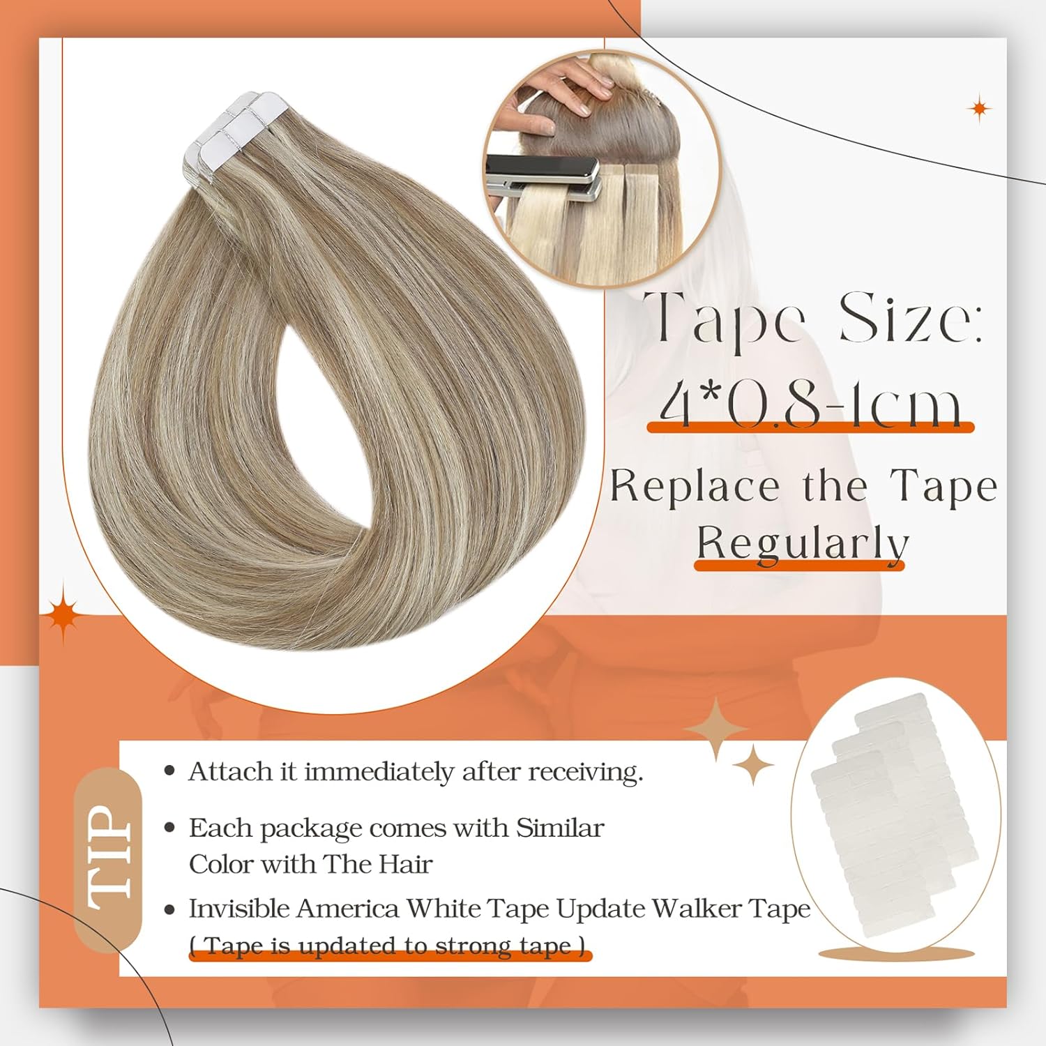 Full Shine Tape In Echthaarver – Invisible Tape In Extensions Real Hair Bewertung und Preis