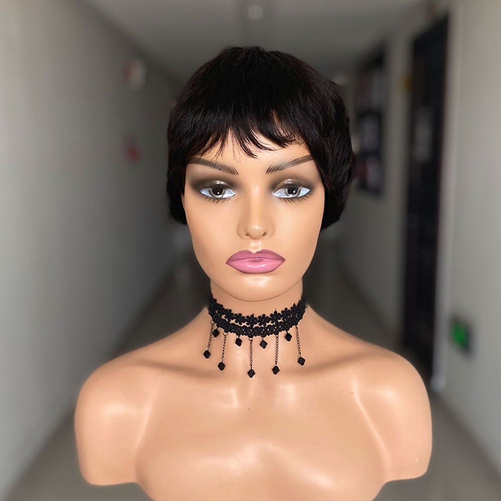 Kurze gerade Echthaar-Perücken – Short Pixie Cut Wig Human Hair Cheap Bewertung und Preis