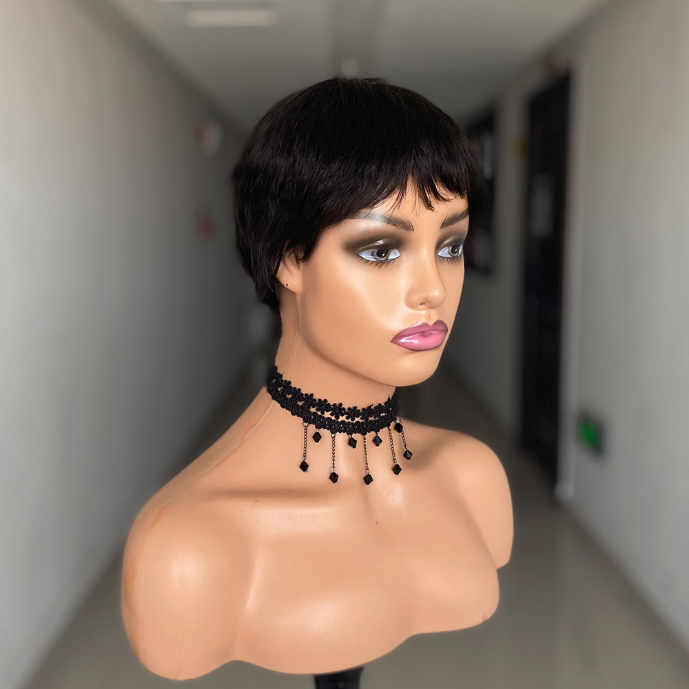 Kurze gerade Echthaar-Perücken – Short Pixie Cut Wig Human Hair Cheap Bewertung und Preis