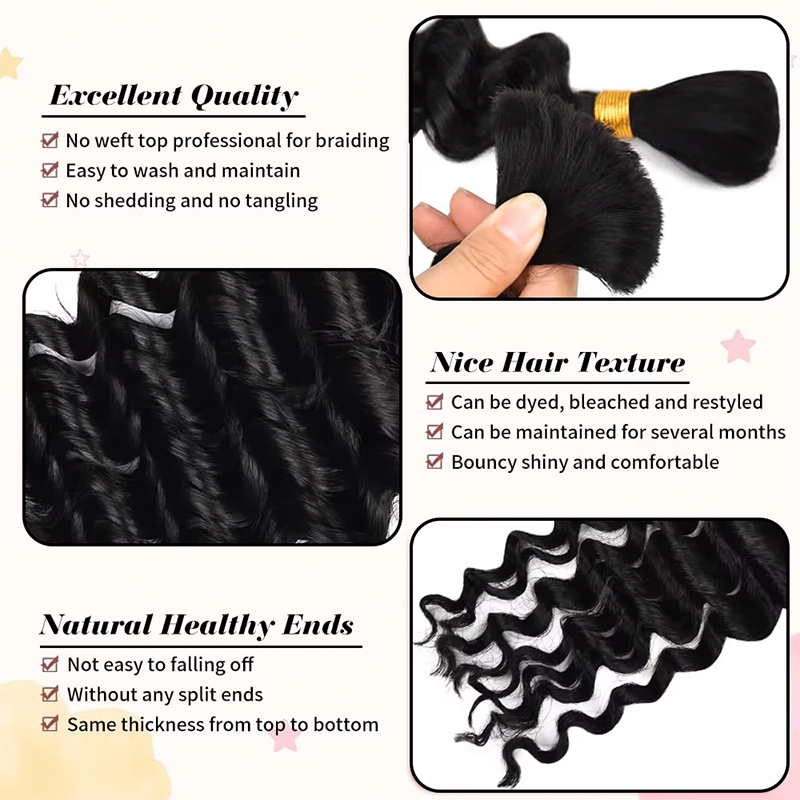 12A 12-30 Zoll 1-5 Stück Echth – Water Wave Bulk Human Hair For Braiding Bewertung und Preis