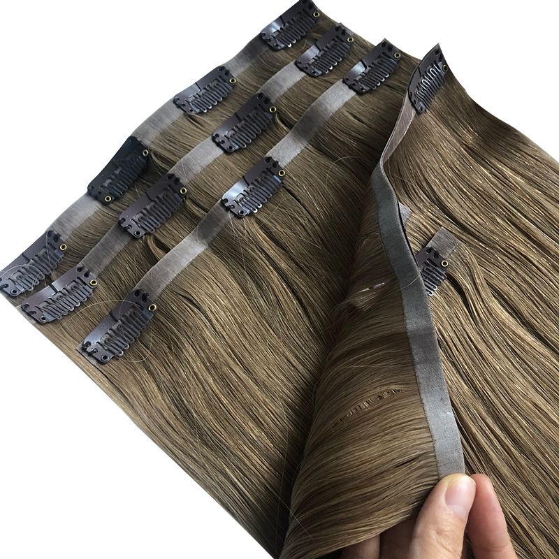 Gerade unsichtbare PU-Clip-in- – Seamless Clip In Hair Extensions Human Hair Bewertung und Preis