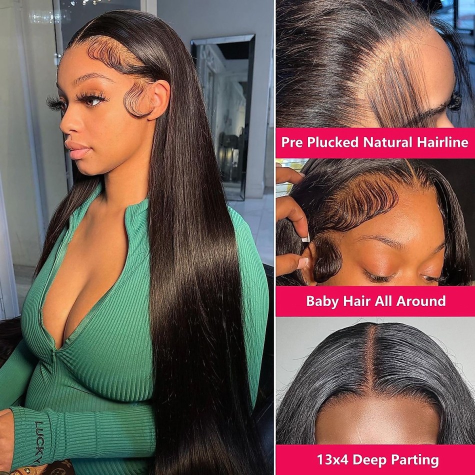 Gerade Echthaar-Perücken Ohne  – Hd Lace Frontal Wig Human Hair Pre Plucked Bewertung und Preis