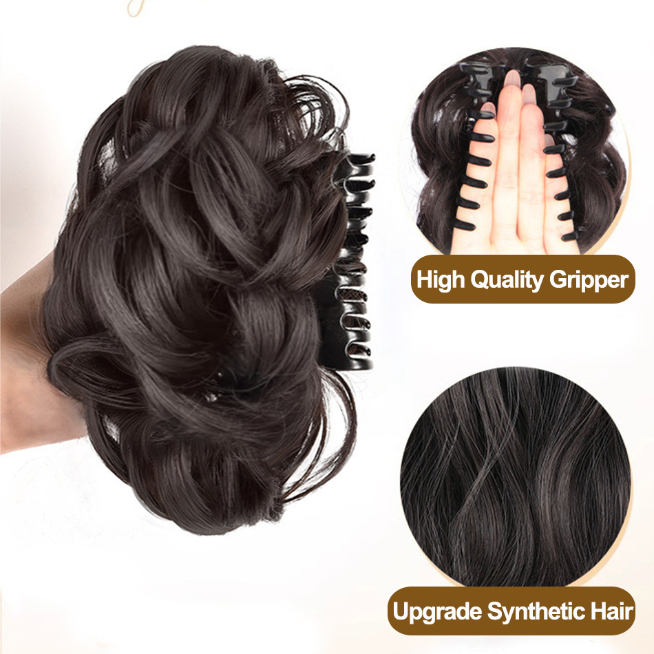 Synthetisches, unordentliches  – Claw Clip Messy Bun Hair Piece Bewertung und Preis