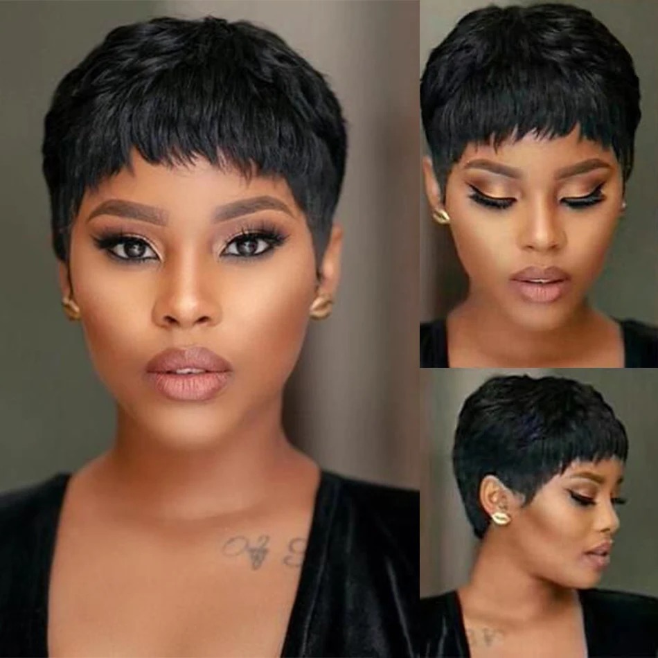 Kurze gerade Bob-Perücke, Pixi – Short Pixie Cut Wig Human Hair Cheap Bewertung und Preis
