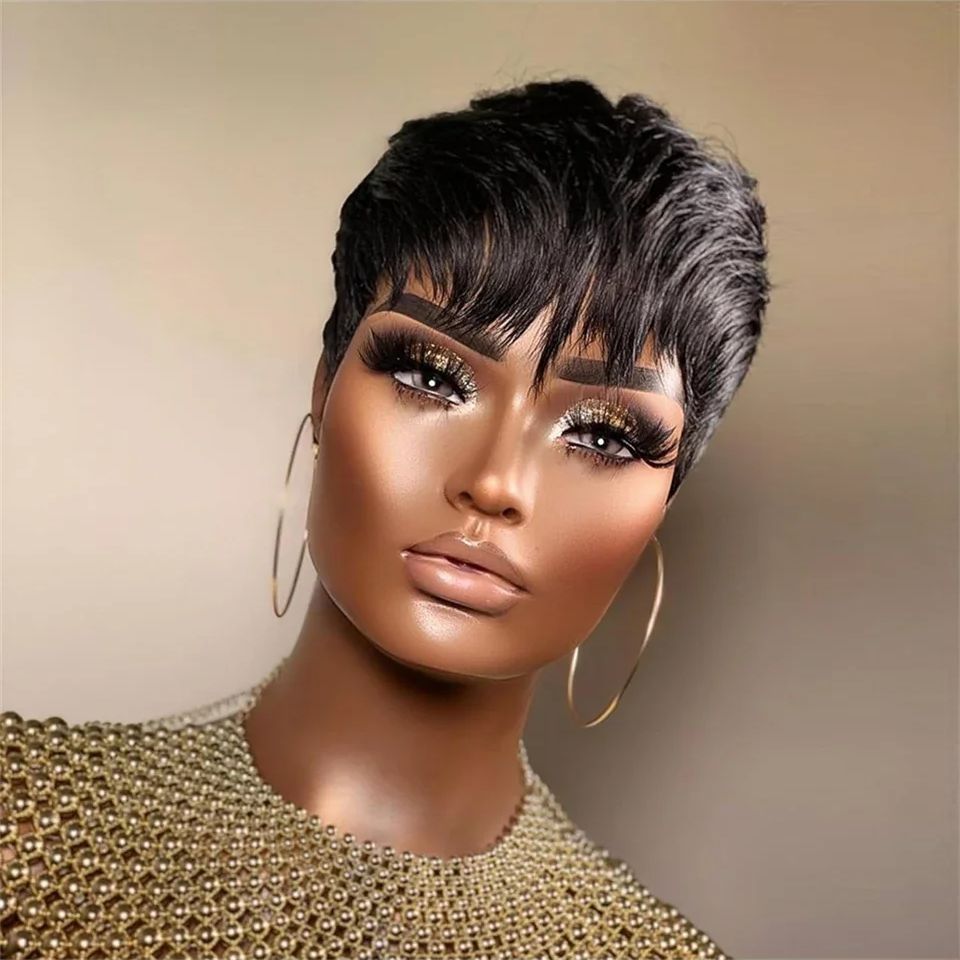 Kurze gerade Bob-Perücke, Pixi – Short Pixie Cut Wig Human Hair Cheap Bewertung und Preis