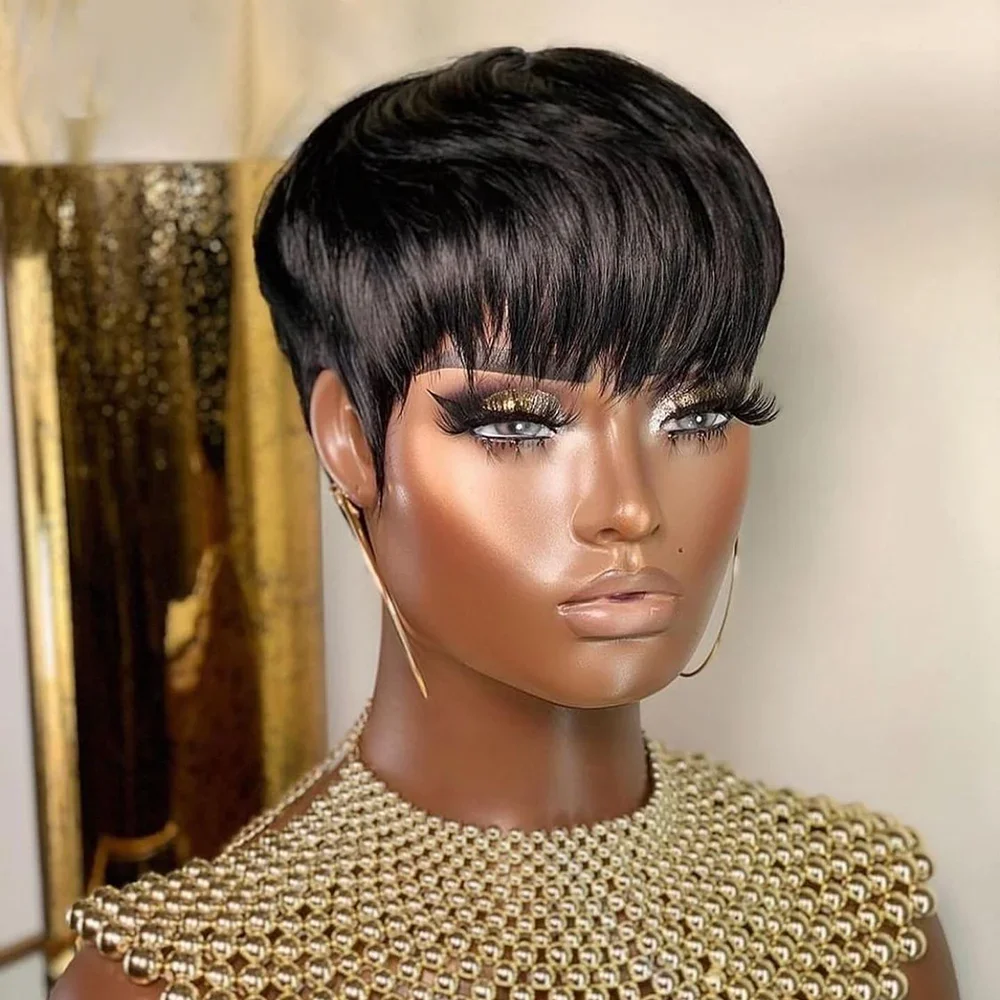 Kurze gerade Bob-Perücke, Pixi – Short Pixie Cut Wig Human Hair Cheap Bewertung und Preis
