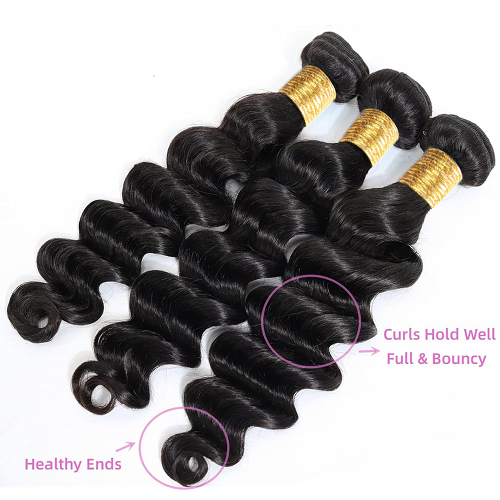 Lose Welle Menschliches Haar B – Deep Wave 3 Bundles With Closure Bewertung und Preis