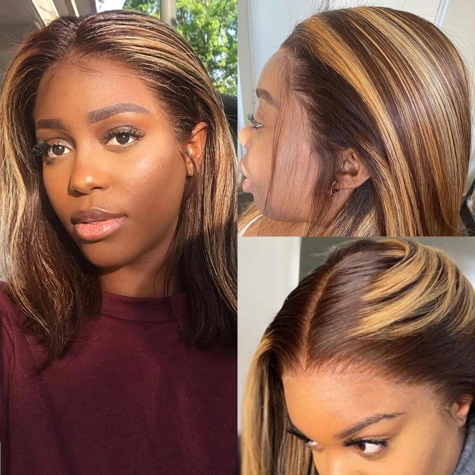 Highlight P4/27 Gerade Bob-Per – Pre Parted 13X4 Lace Front Bob Wig Bewertung und Preis