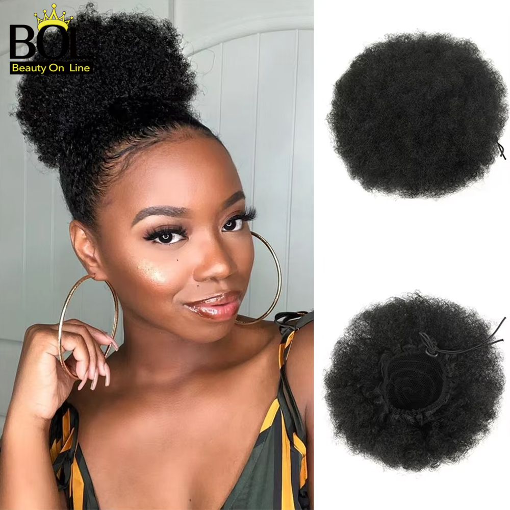 Afro Puff Kordelzug-Pferdeschw – Drawstring Afro Curly Puff Ponytail Bewertung und Preis