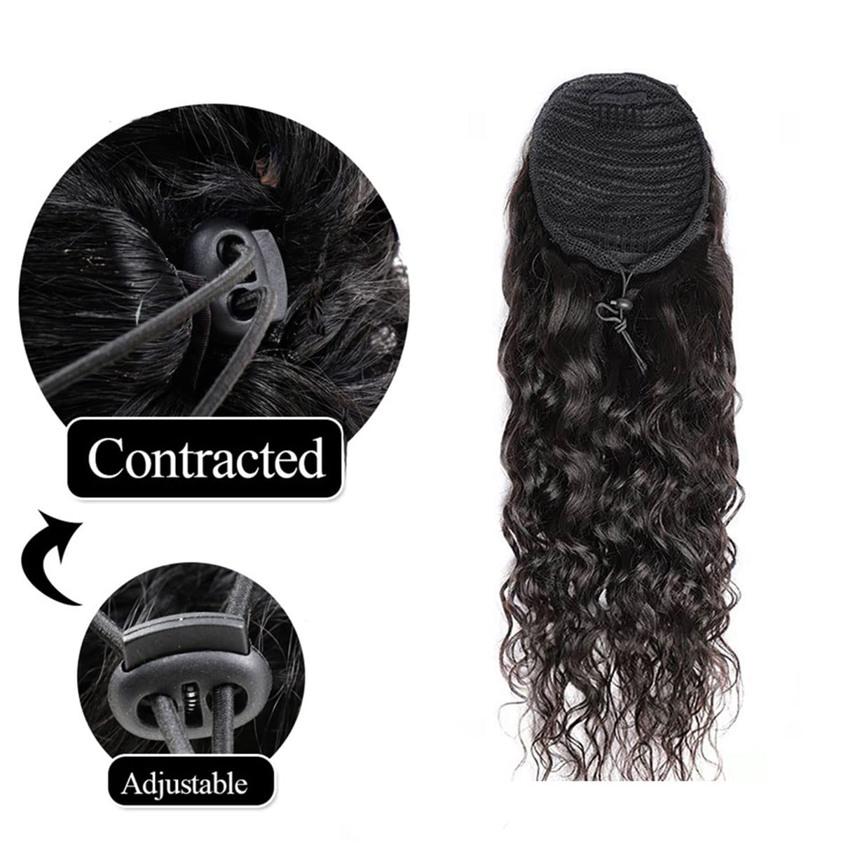 Wasserwellen-Pferdeschwanz Ech – Seamless Clip In Hair Extensions Human Hair Bewertung und Preis