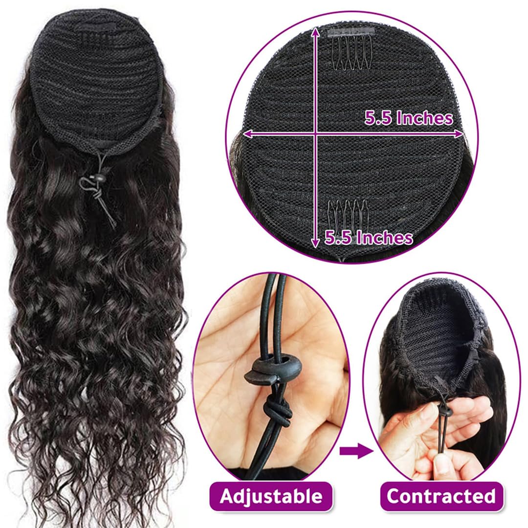 Wasserwellen-Pferdeschwanz Ech – Seamless Clip In Hair Extensions Human Hair Bewertung und Preis
