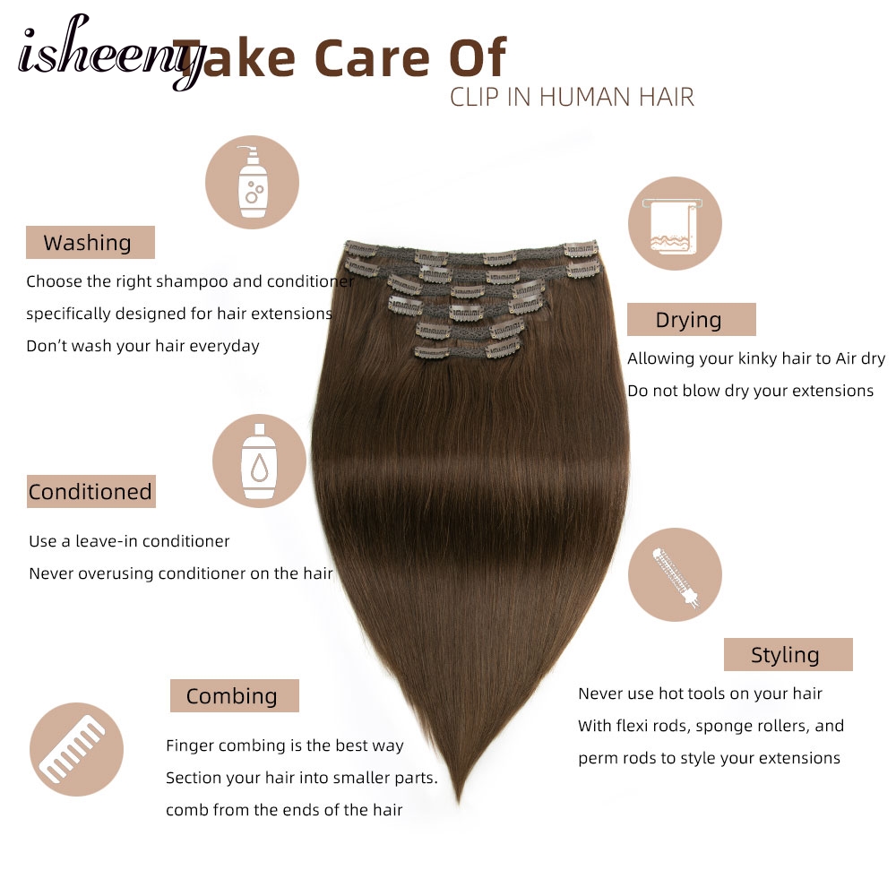 Isheeny 140-240g Volumen clip  – Seamless Clip In Hair Extensions Human Hair Bewertung und Preis