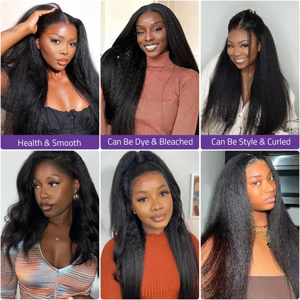 Kinky Yaki Glattes Echthaar V- – Glueless Wear And Go Human Hair Wig Bewertung und Preis
