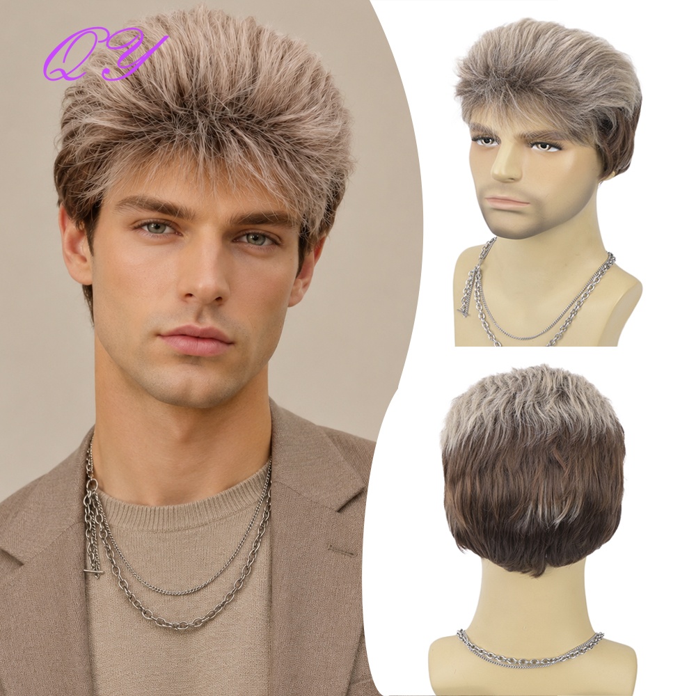 Synthetische kurze braune flac – Synthetic Wigs Bewertung und Preis