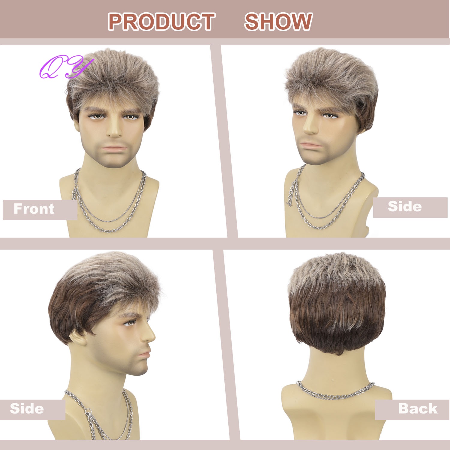 Synthetische kurze braune flac – Synthetic Wigs Bewertung und Preis