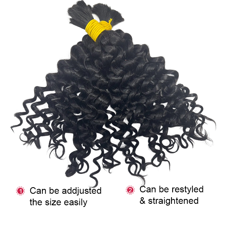 Wasserwellen-Lockenhaar zum Fl – Water Wave Bulk Human Hair For Braiding Bewertung und Preis