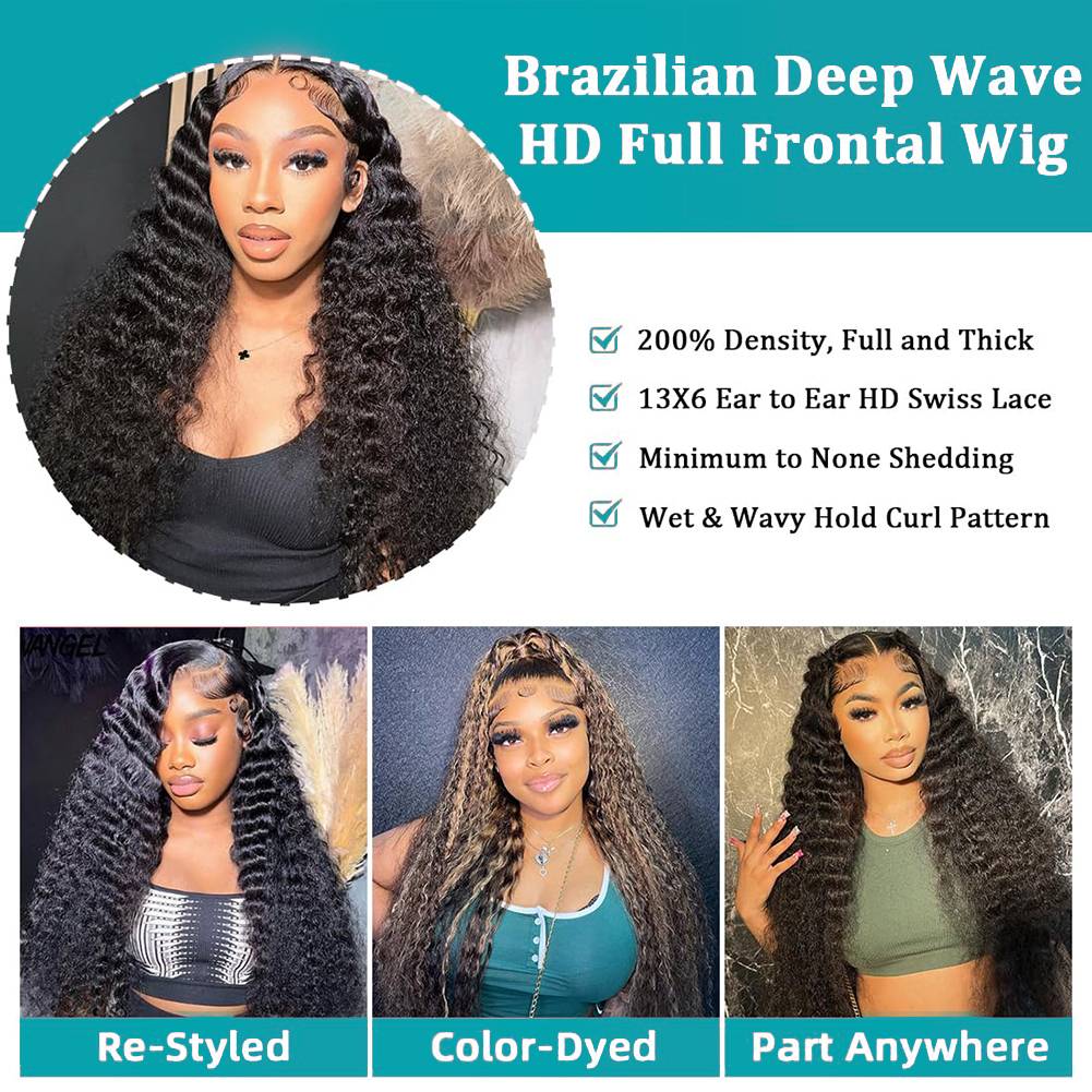 40 46 Zoll tiefe Welle 13x6 13 – Lace Front Wigs Bewertung und Preis