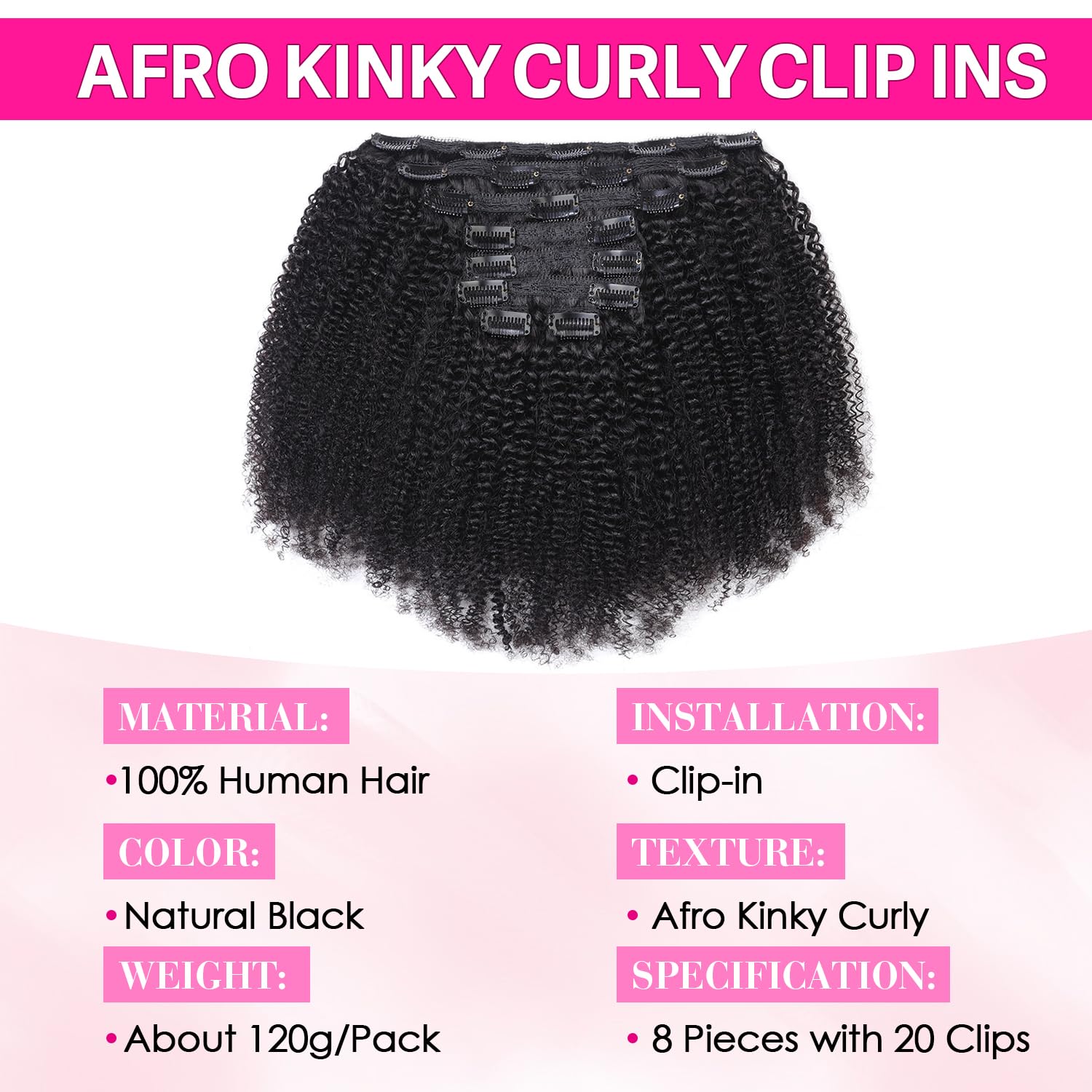 Afro Curly Clip-In Echthaarver – Seamless Clip In Hair Extensions Human Hair Bewertung und Preis