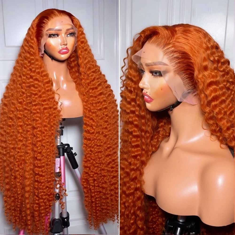 200% Dichte Ingwer-Orange Deep – Hd Lace Frontal Wig Human Hair Pre Plucked Bewertung und Preis