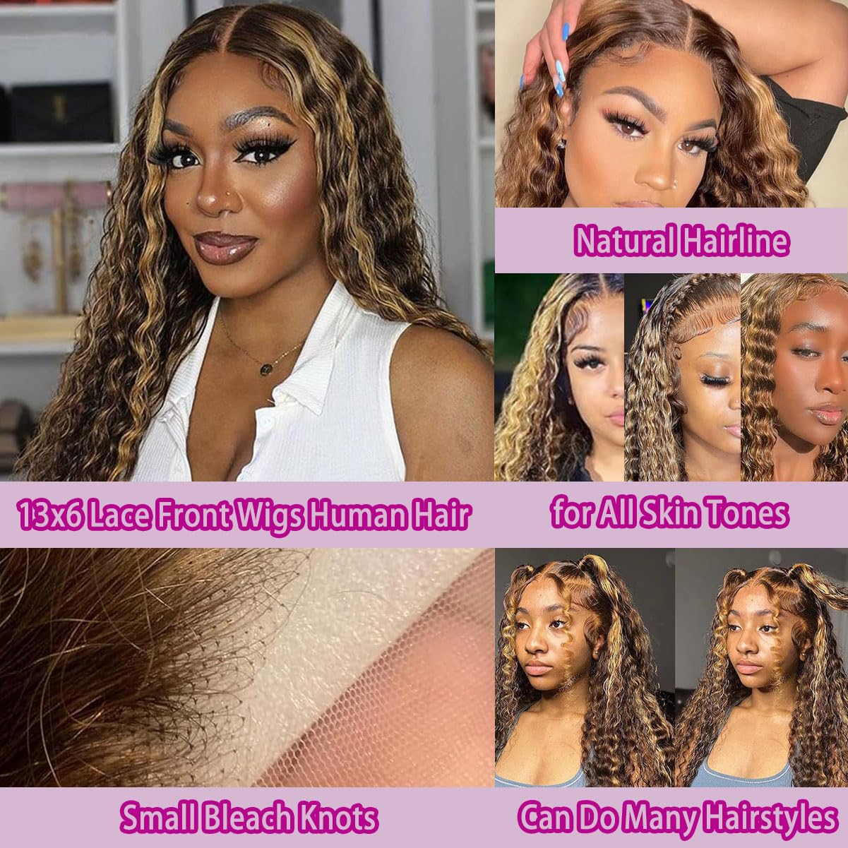 36 Zoll tiefe Welle P4/27 High – Lace Front Wigs Bewertung und Preis