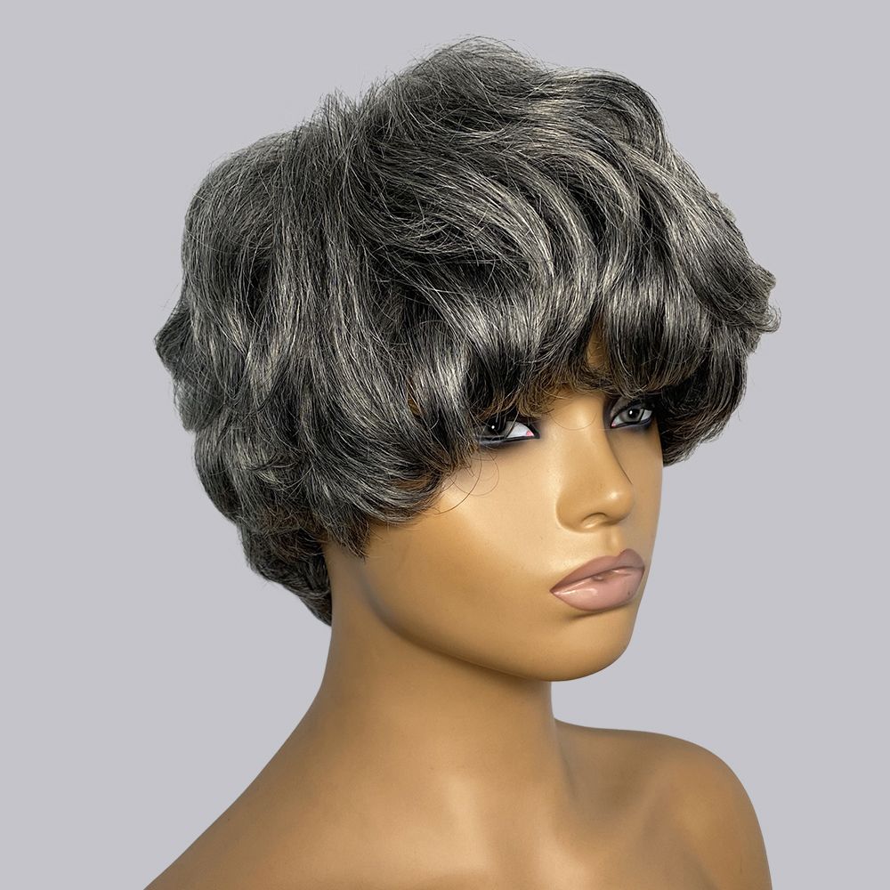 Pixie Cut Echthaarperücken Gra – Short Pixie Cut Wig Human Hair Cheap Bewertung und Preis