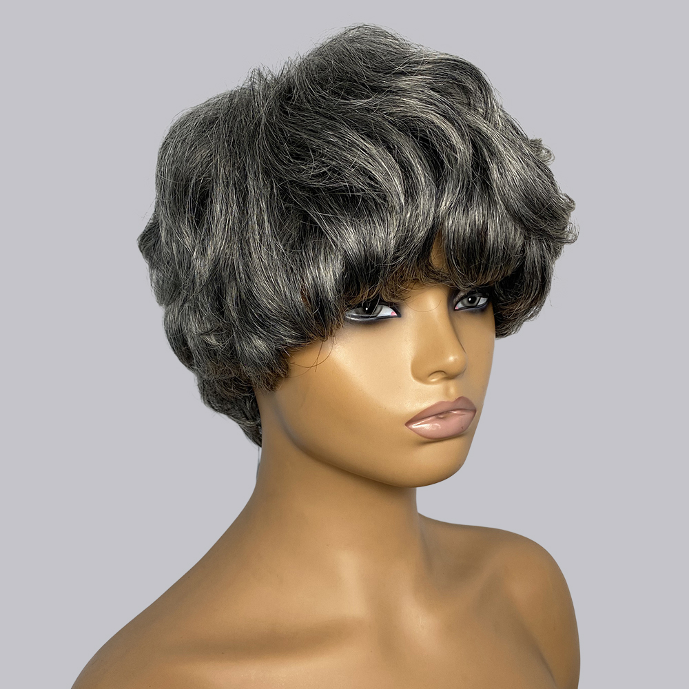 Pixie Cut Echthaarperücken Gra – Short Pixie Cut Wig Human Hair Cheap Bewertung und Preis