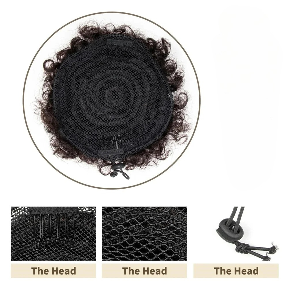 1 Stück/Packung Kinder-Haarpuf – Drawstring Afro Curly Puff Ponytail Bewertung und Preis