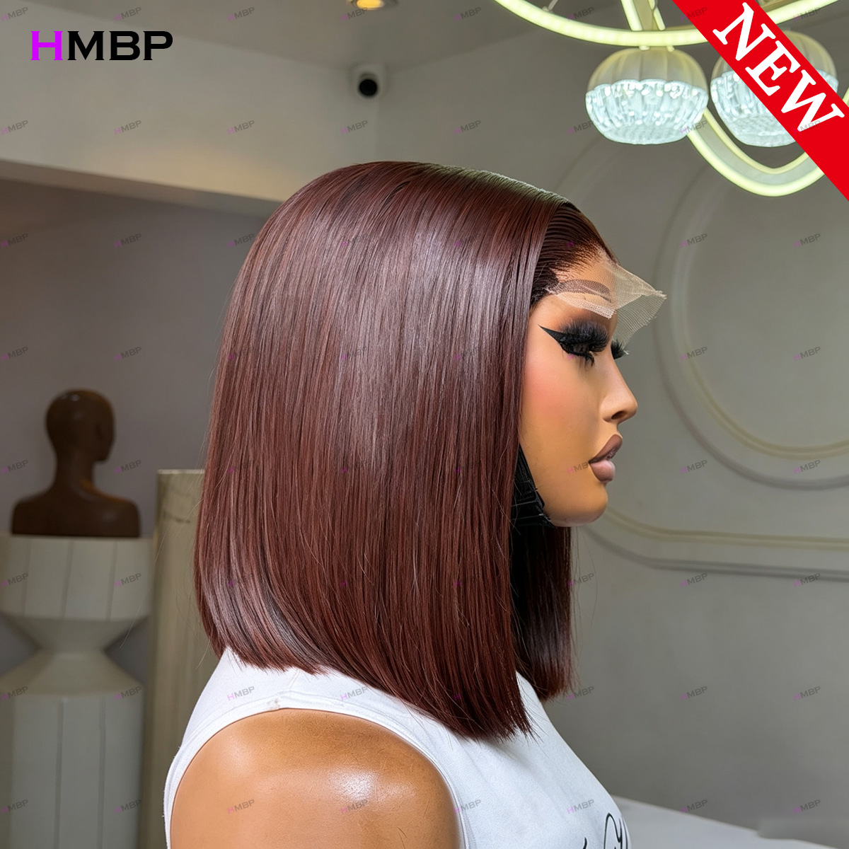 # 33 Dunkel Auburnfarbene, gla – Glueless Wear And Go Human Hair Wig Bewertung und Preis