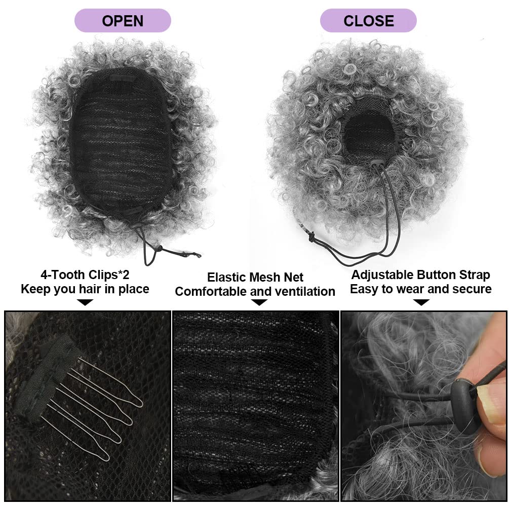 Afro Puff Kordelzug-Pferdeschw – Drawstring Afro Curly Puff Ponytail Bewertung und Preis