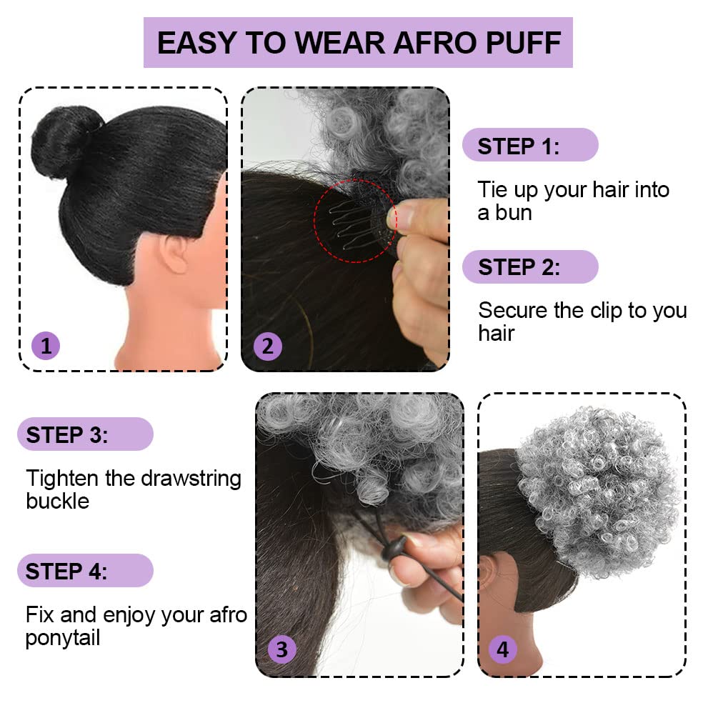 Afro Puff Kordelzug-Pferdeschw – Drawstring Afro Curly Puff Ponytail Bewertung und Preis